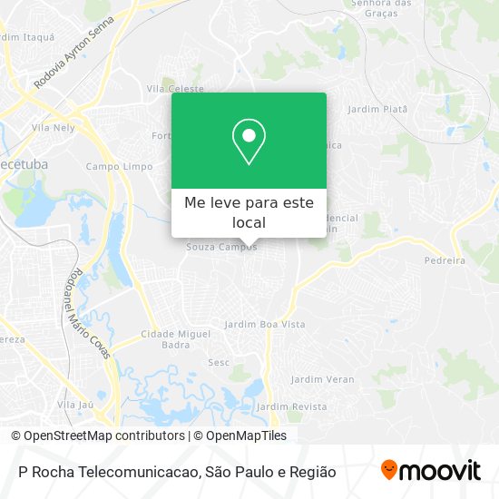 P Rocha Telecomunicacao mapa