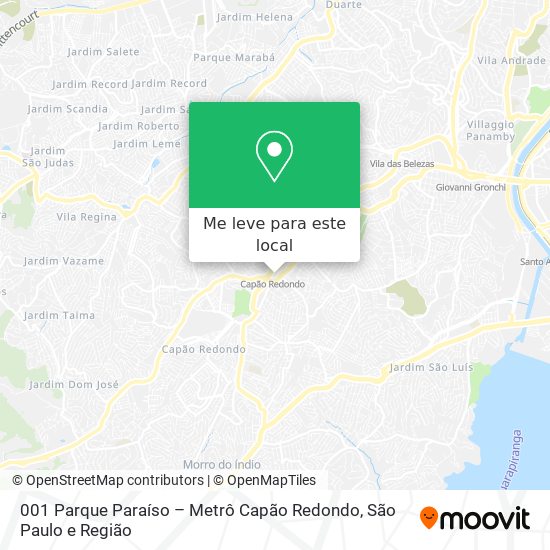 001 Parque Paraíso – Metrô Capão Redondo mapa