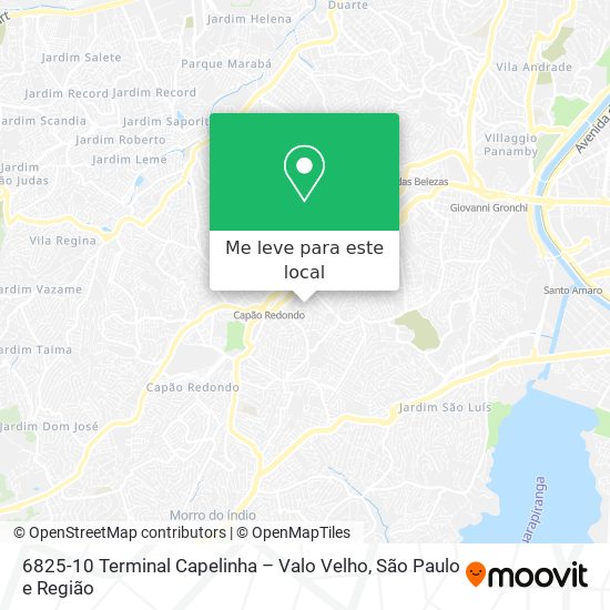 6825-10 Terminal Capelinha – Valo Velho mapa