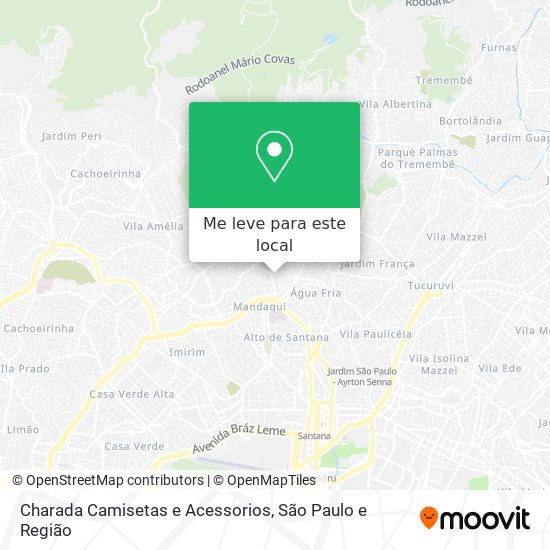 Charada Camisetas e Acessorios mapa