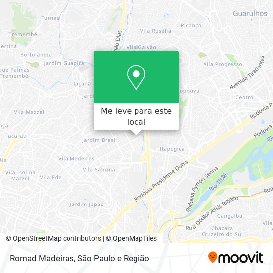 Romad Madeiras mapa