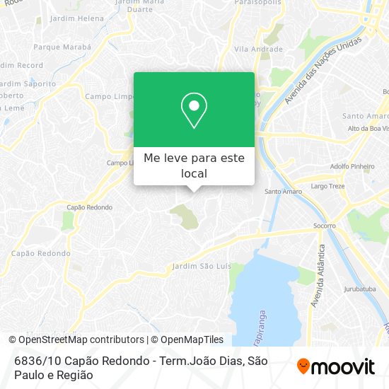 6836 / 10 Capão Redondo - Term.João Dias mapa
