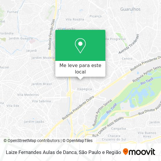 Laize Fernandes Aulas de Danca mapa