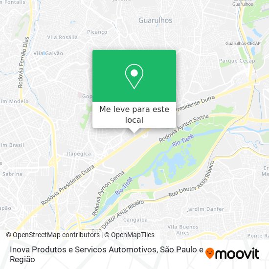 Inova Produtos e Servicos Automotivos mapa