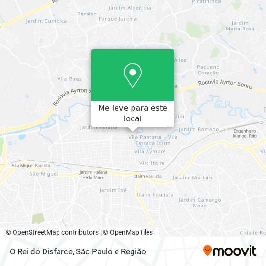 O Rei do Disfarce mapa