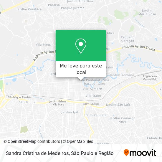 Sandra Cristina de Medeiros mapa