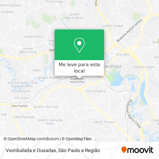 Vestibalada e Ousadas mapa