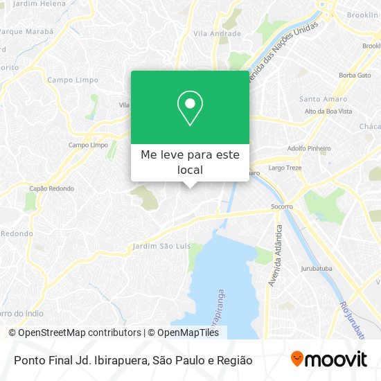 Ponto Final Jd. Ibirapuera mapa