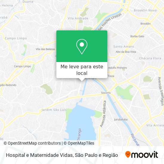 Hospital e Maternidade Vidas mapa