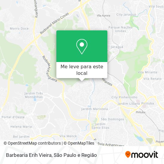 Barbearia Erih Vieira mapa