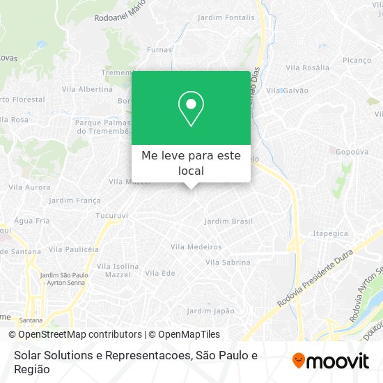 Solar Solutions e Representacoes mapa