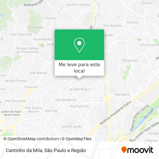 Cantinho da Mila mapa