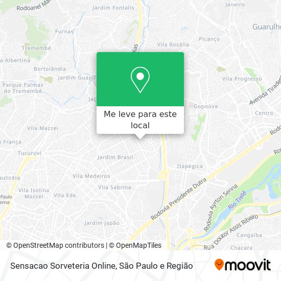 Sensacao Sorveteria Online mapa