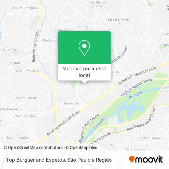 Top Burguer and Espetos mapa