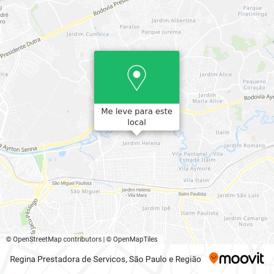 Regina Prestadora de Servicos mapa