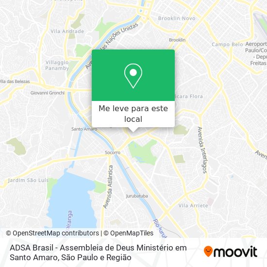 ADSA Brasil - Assembleia de Deus Ministério em Santo Amaro mapa