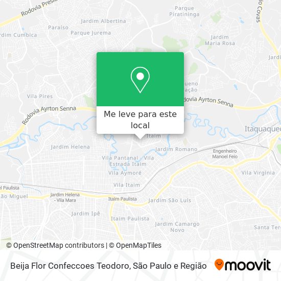 Beija Flor Confeccoes Teodoro mapa