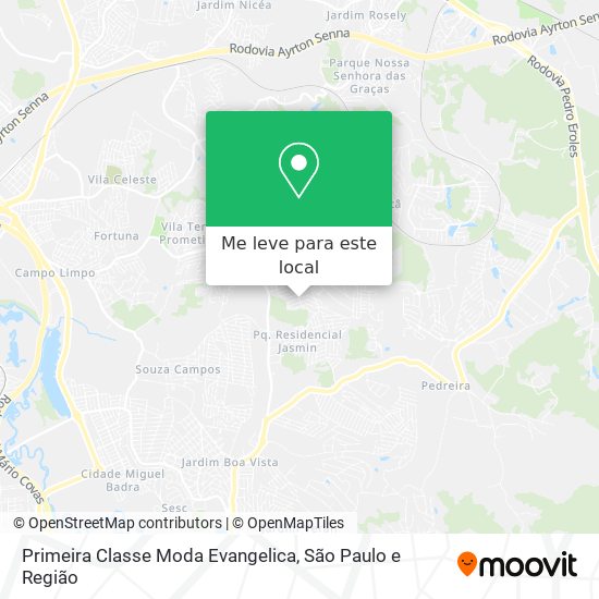 Primeira Classe Moda Evangelica mapa