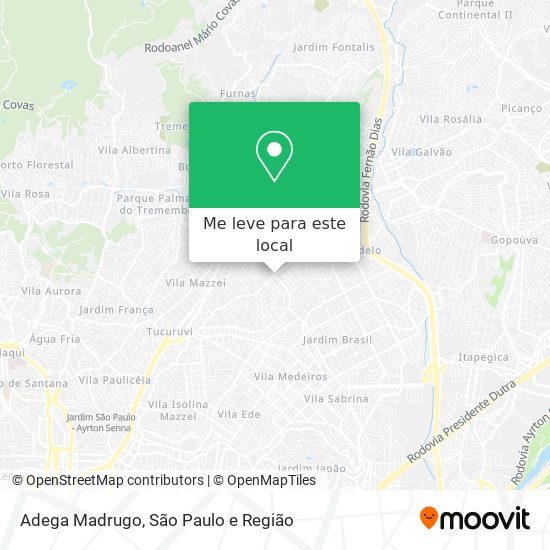 Adega Madrugo mapa