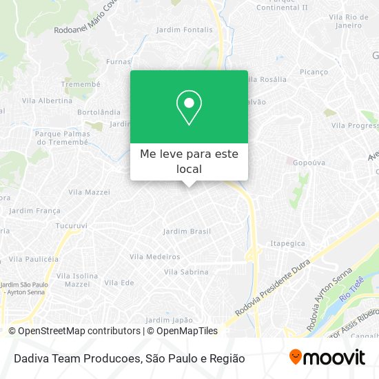 Dadiva Team Producoes mapa