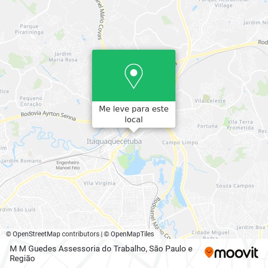 M M Guedes Assessoria do Trabalho mapa