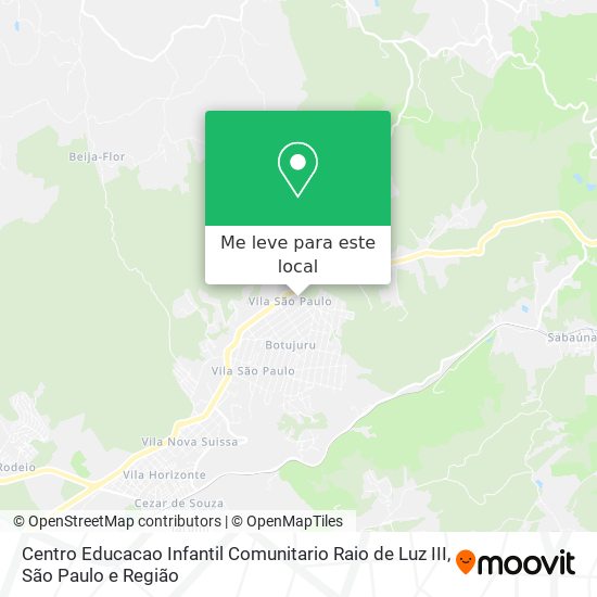 Centro Educacao Infantil Comunitario Raio de Luz III mapa