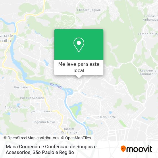 Mana Comercio e Confeccao de Roupas e Acessorios mapa