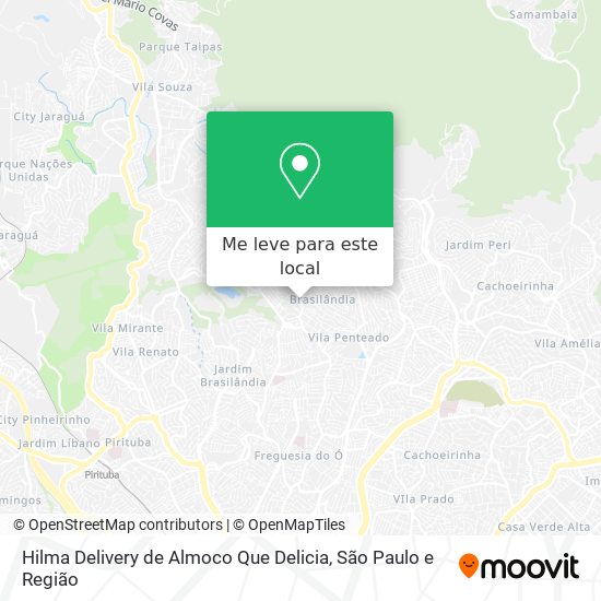 Hilma Delivery de Almoco Que Delicia mapa