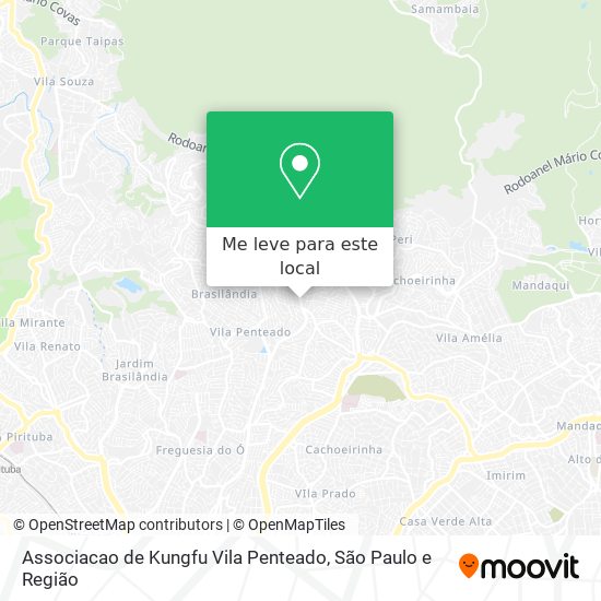 Associacao de Kungfu Vila Penteado mapa