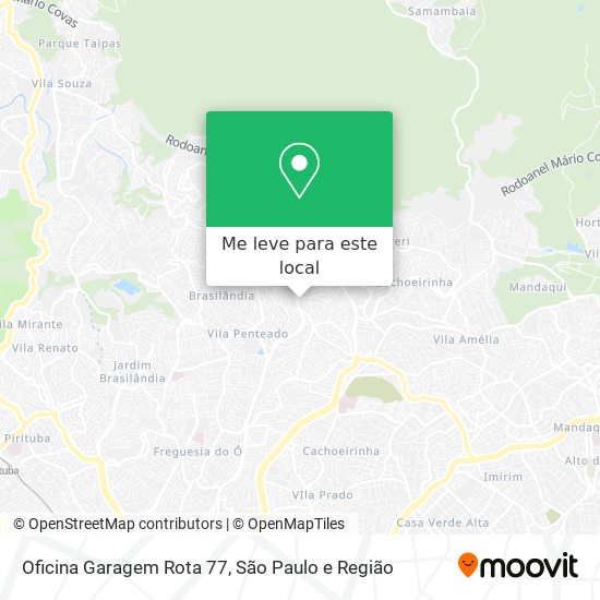 Oficina Garagem Rota 77 mapa