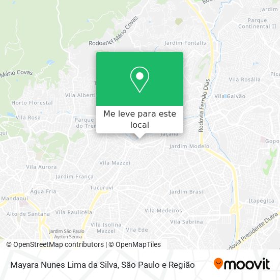 Mayara Nunes Lima da Silva mapa