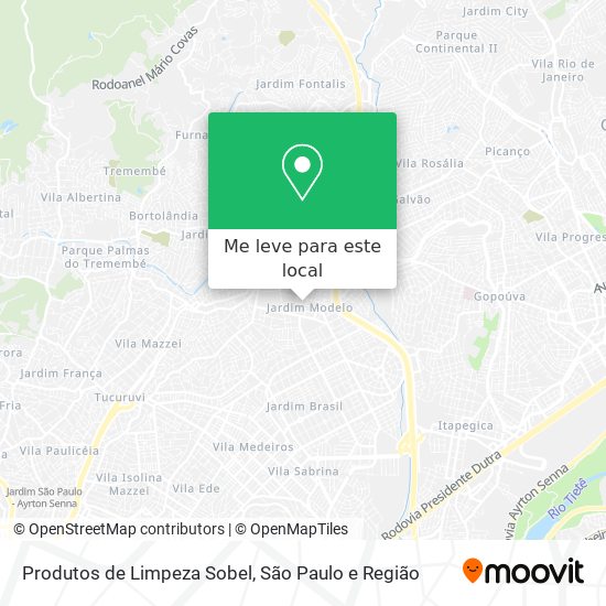 Produtos de Limpeza Sobel mapa