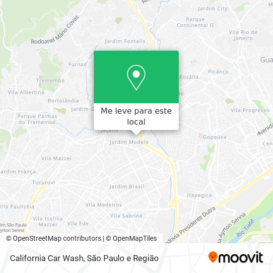 California Car Wash mapa