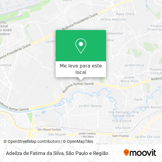 Adeilza de Fatima da Silva mapa