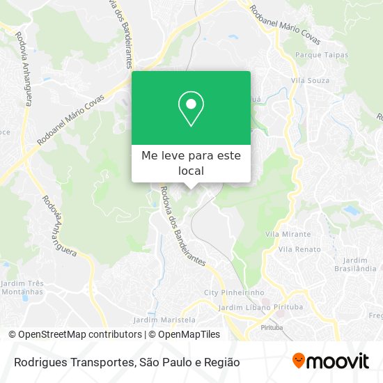 Rodrigues Transportes mapa