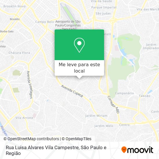 Rua Luisa Alvares Vila Campestre mapa