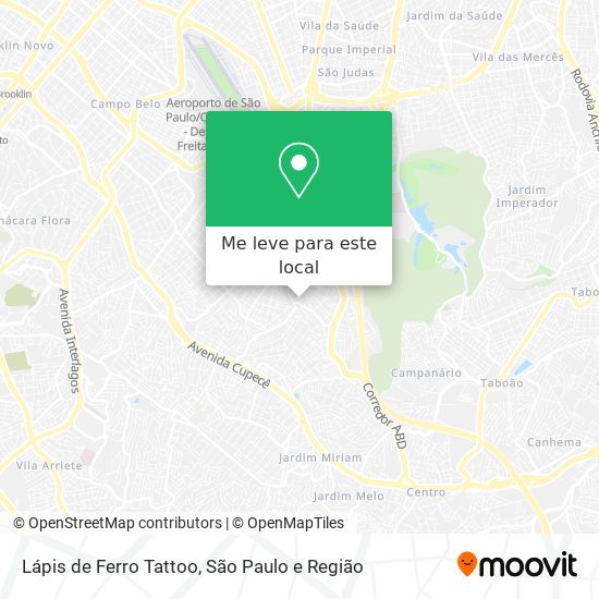 Lápis de Ferro Tattoo mapa