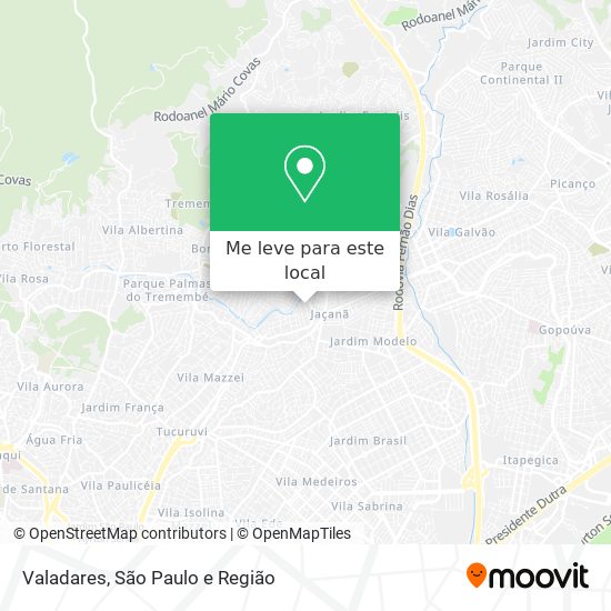 Valadares mapa