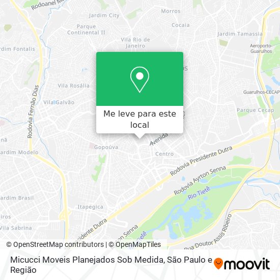 Micucci Moveis Planejados Sob Medida mapa