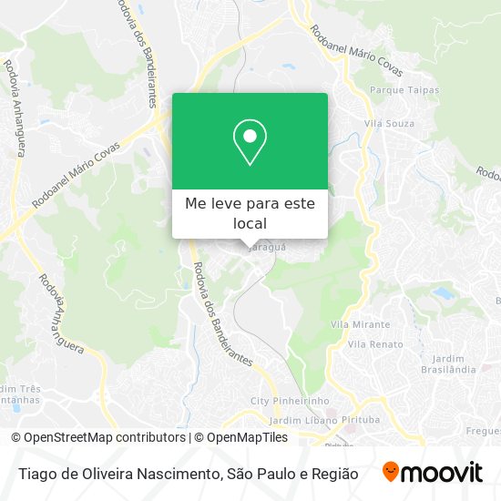 Tiago de Oliveira Nascimento mapa