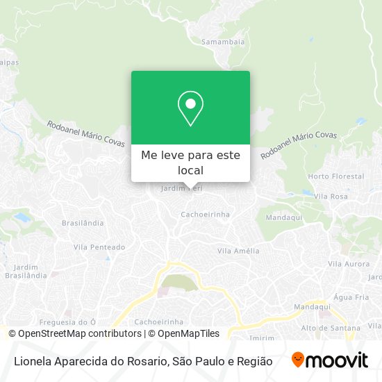 Lionela Aparecida do Rosario mapa