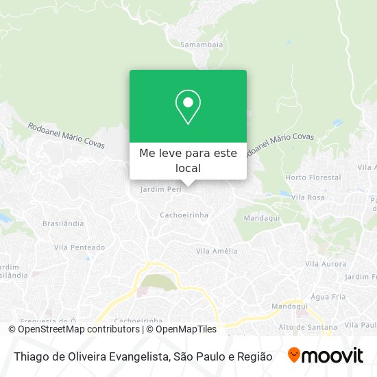 Thiago de Oliveira Evangelista mapa