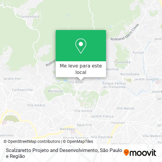 Scalzaretto Projeto and Desenvolvimento mapa