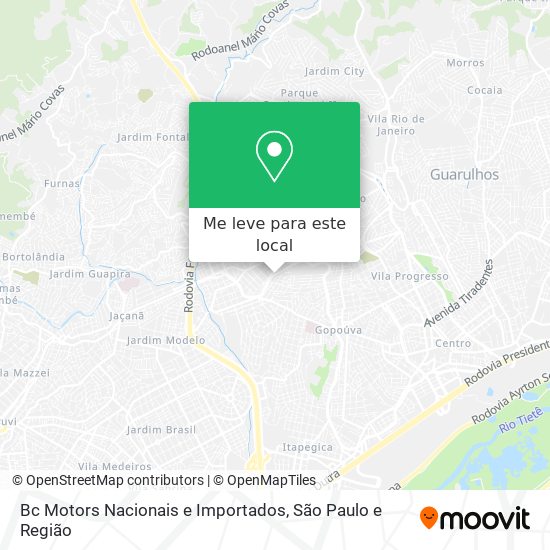 Bc Motors Nacionais e Importados mapa
