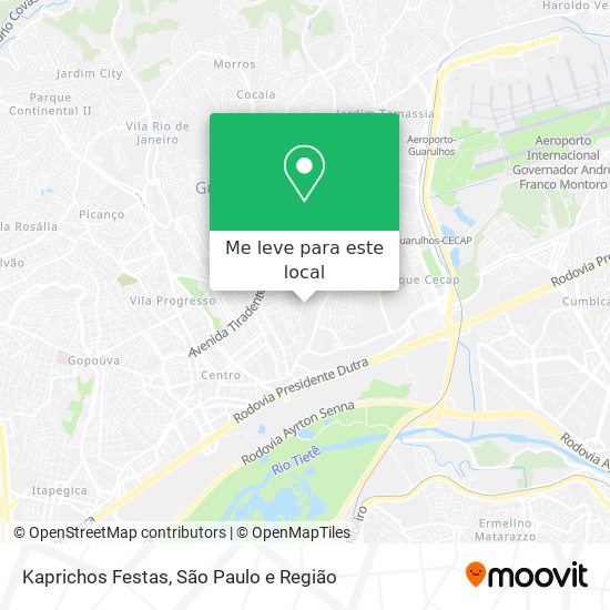 Kaprichos Festas mapa
