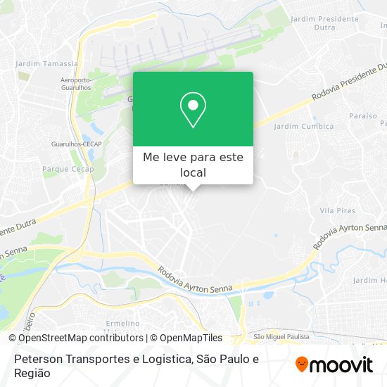 Peterson Transportes e Logistica mapa
