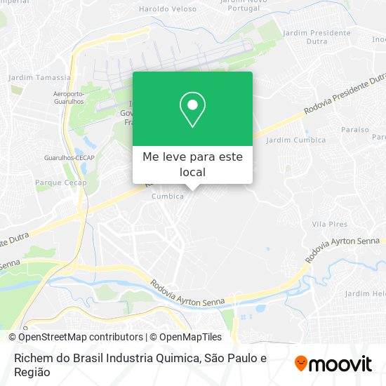 Richem do Brasil Industria Quimica mapa
