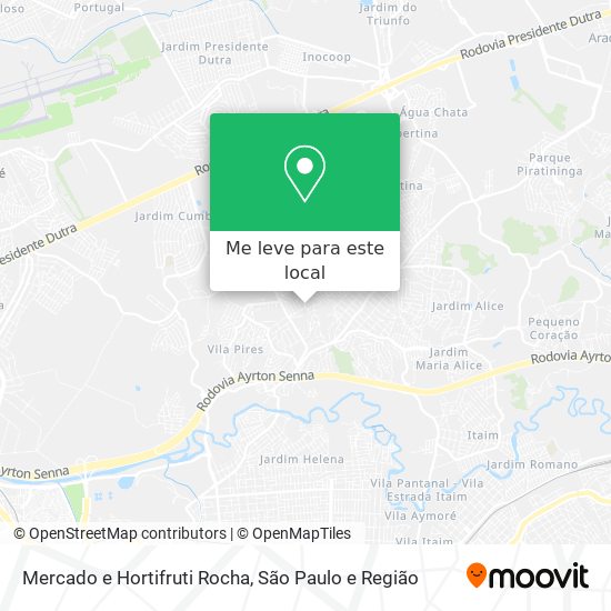Mercado e Hortifruti Rocha mapa