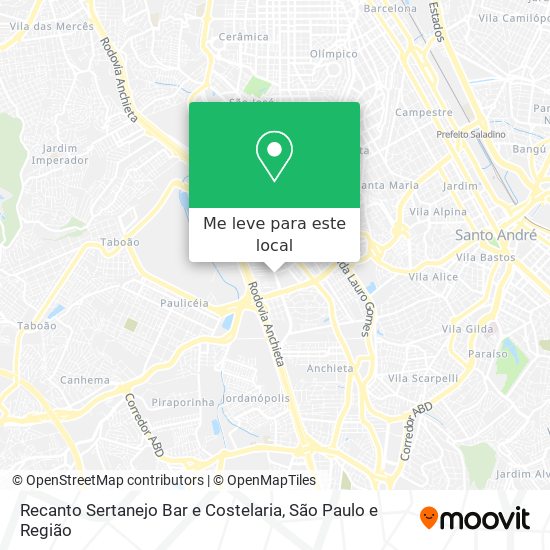 Recanto Sertanejo Bar e Costelaria mapa