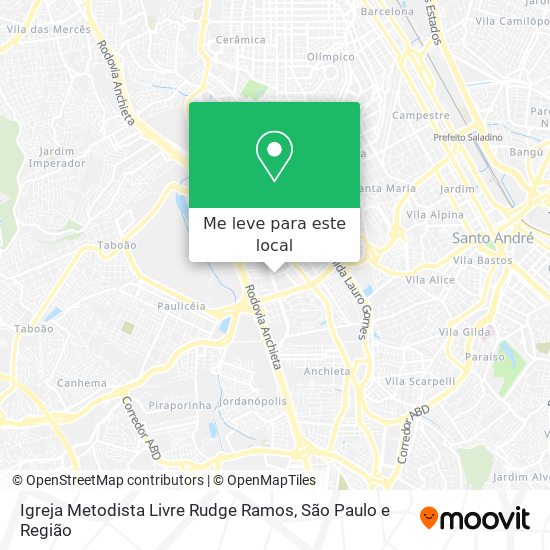 Igreja Metodista Livre Rudge Ramos mapa